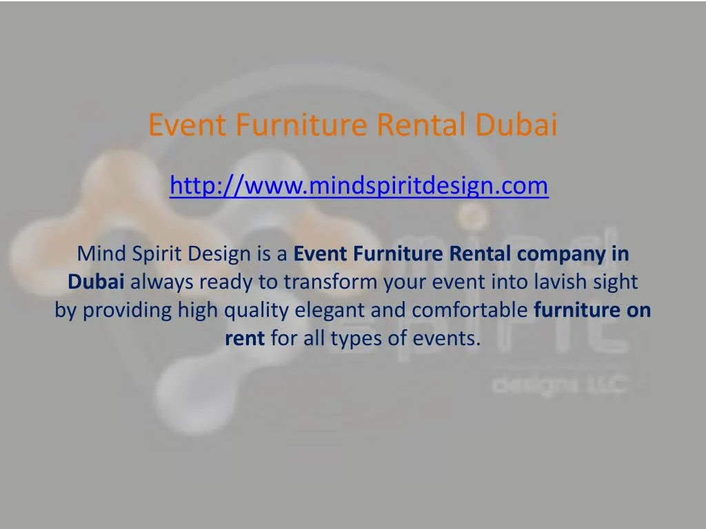 event furniture rental dubai
