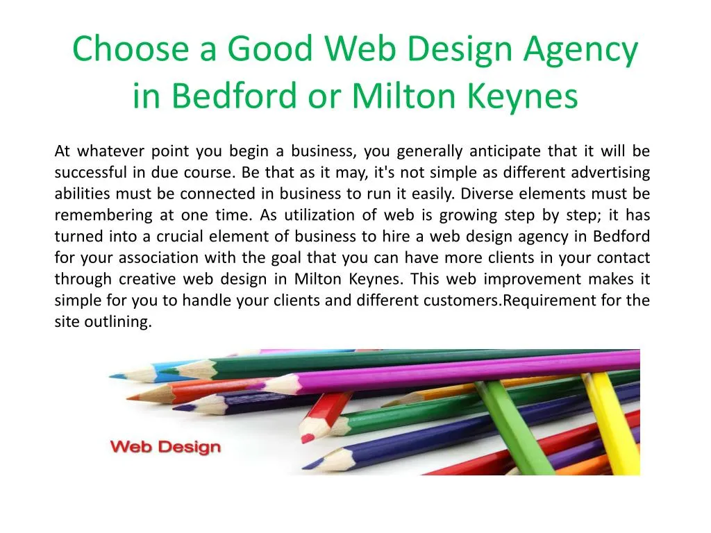 choose a good web design agency in bedford or milton keynes