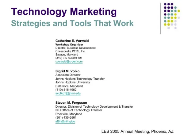 Technology Marketing Strategies and Tools That Work