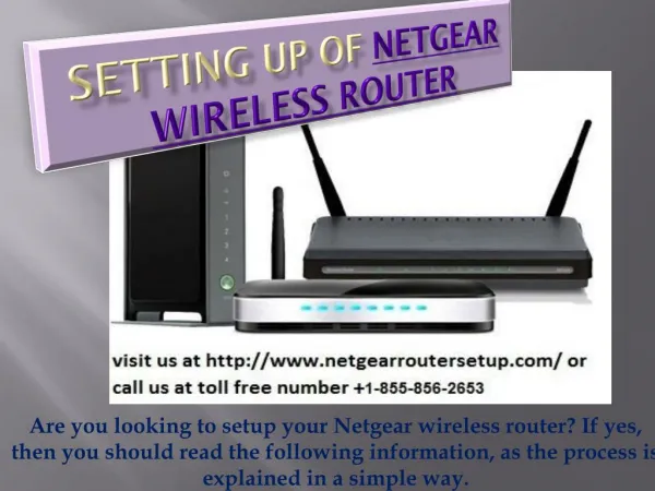 Netgear Router Setup Toll free 1-855-293-0942
