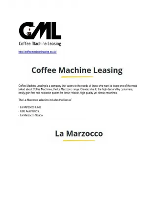 Coffee Machine Leasing - slide 1