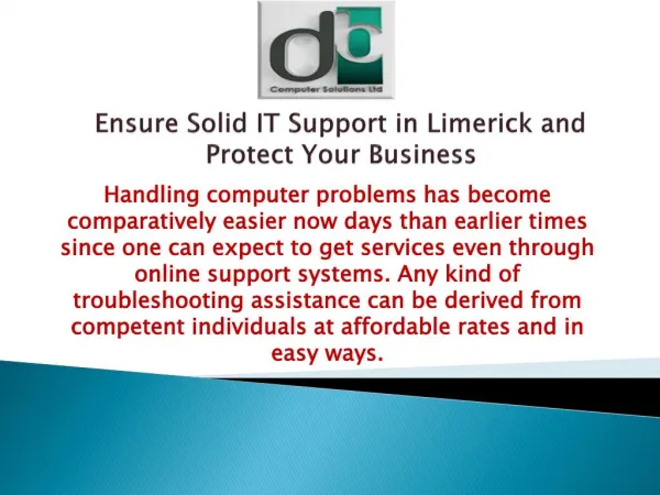 Ensure Solid IT Support in Limerick and Protect Your Business