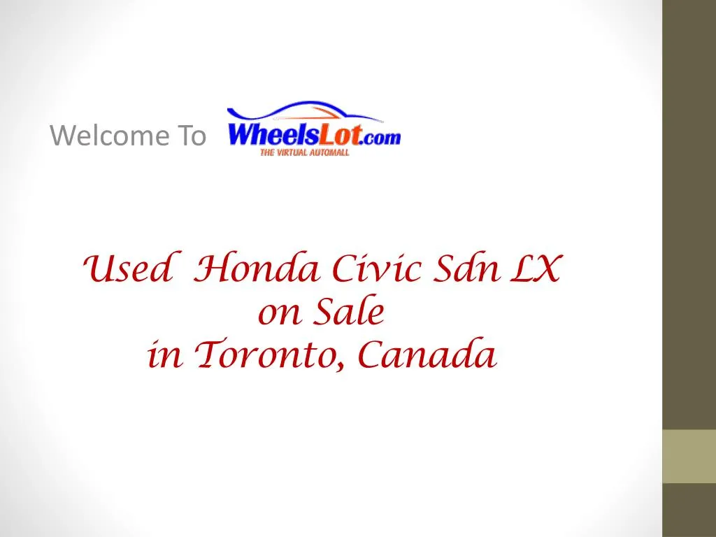 used honda civic sdn lx on sale in toronto canada