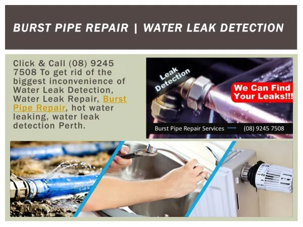 Burst Pipe Repair