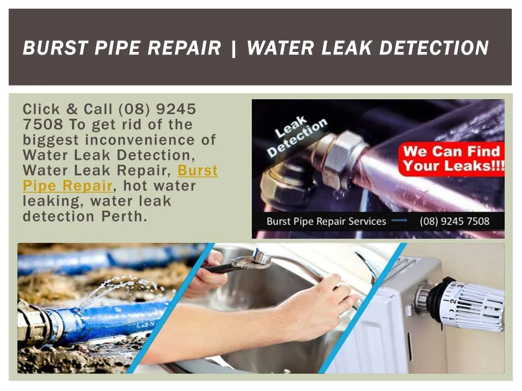 burst pipe repair water leak detection