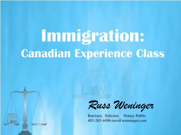 Canadian Experience Class in Calgary Immigration