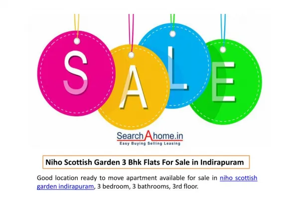 Niho Scottish Garden 3 Bhk Flats For Sale in Indirapuram