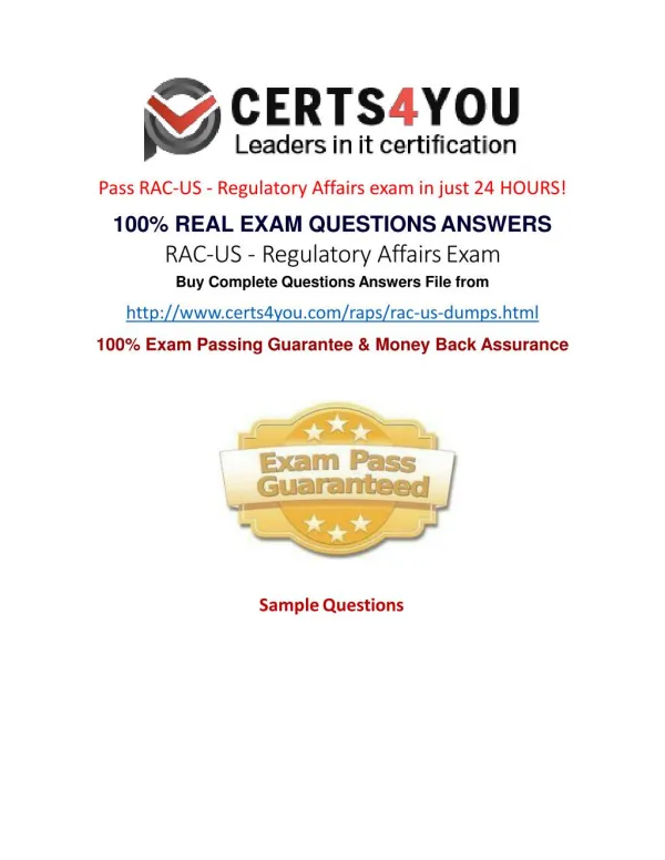 How to pass the RAC US exam?