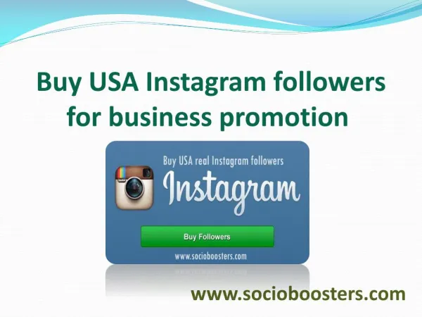 Buy USA Instagram followers:-www.socioboosters.com