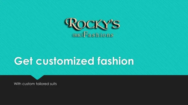 Get Customized Fashion With Custom Tailored Suits