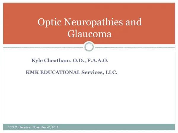 Optic Neuropathies and Glaucoma