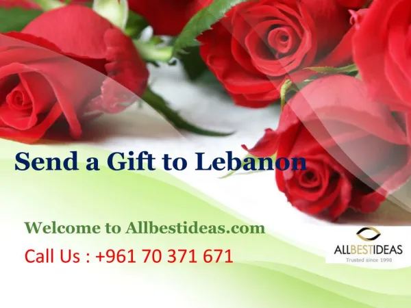 961 70 371 671 Send Gifts to Lebanon of the Best International Brands