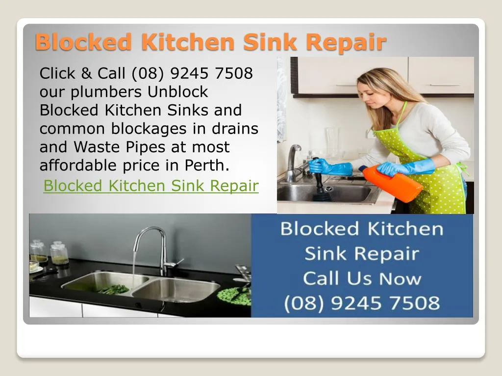 blocked kitchen sink repair