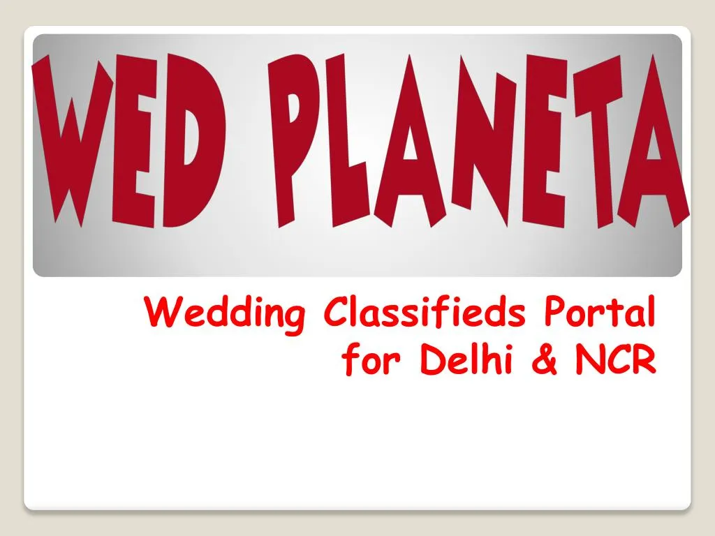 wedding classifieds portal for delhi ncr