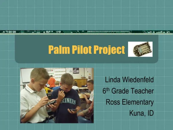 Palm Pilot Project