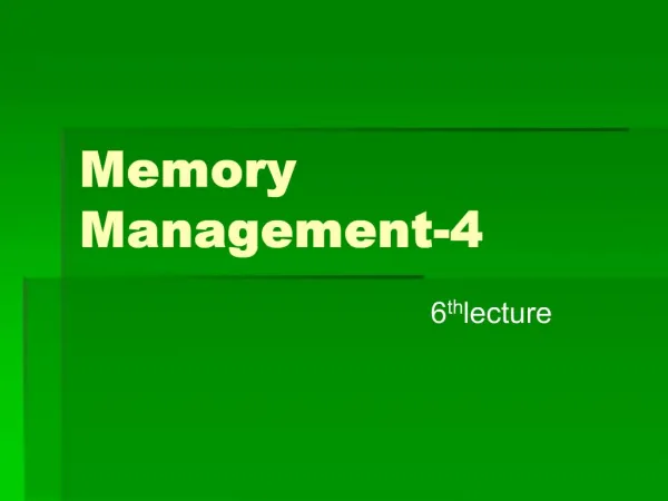 Memory Management-4