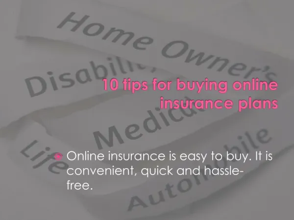 10 tips for buying online insurance plans
