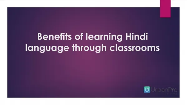 Benefits of learning Hindi language through classrooms