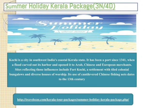 Summer Holiday Kerala Package(3N/4D)
