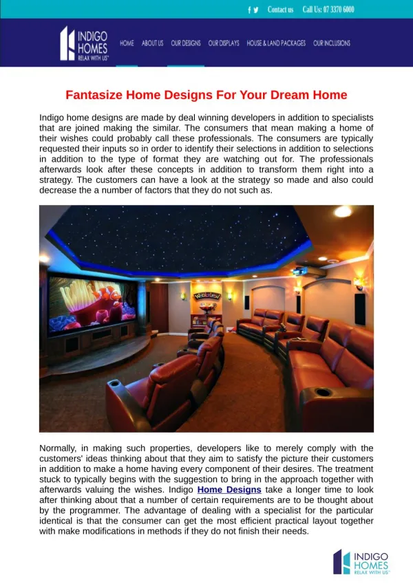 Fantasize Home Designs For Your Dream Home