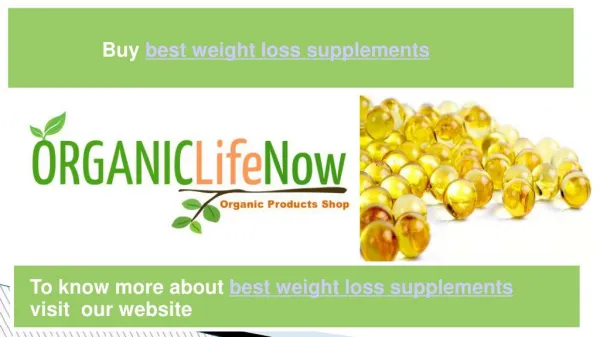 Natural weight loss supplements