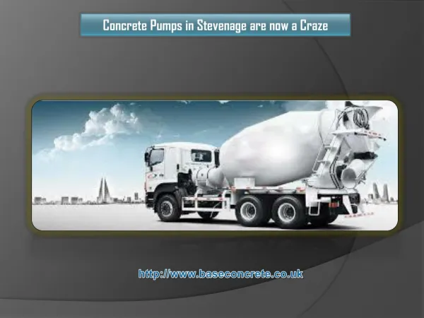 Concrete Pumps in Stevenage are now a Craze