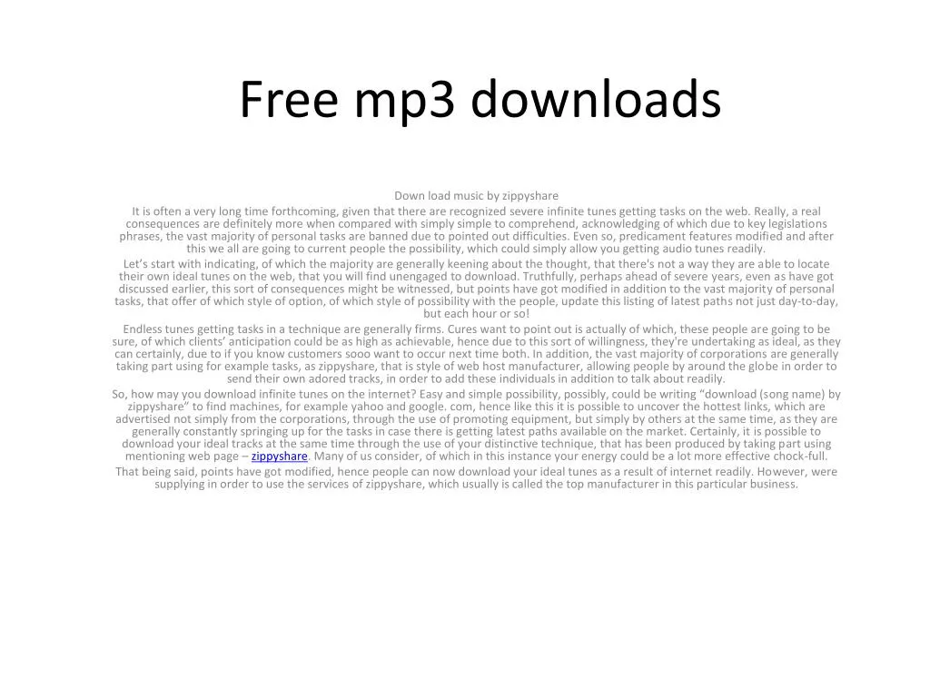 free mp3 downloads