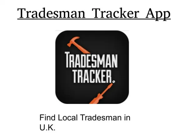 Find Local Tradesmen in United Kingdom
