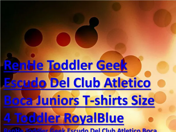 RenHe Toddler Geek Escudo Del Club Atletico Boca Juniors T-shirts Size 4 Toddler RoyalBlue