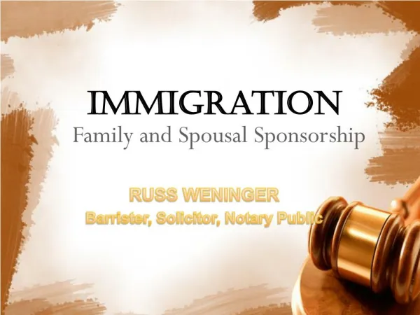 Canadian Sponsorship of Family and Spousal