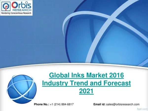 New Study on Inks Market 2016