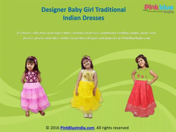 Exclusive Designer Indian Kids Dresses for Girls