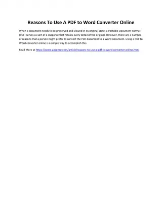 Reasons To Use A PDF to Word Converter Online - slide 1