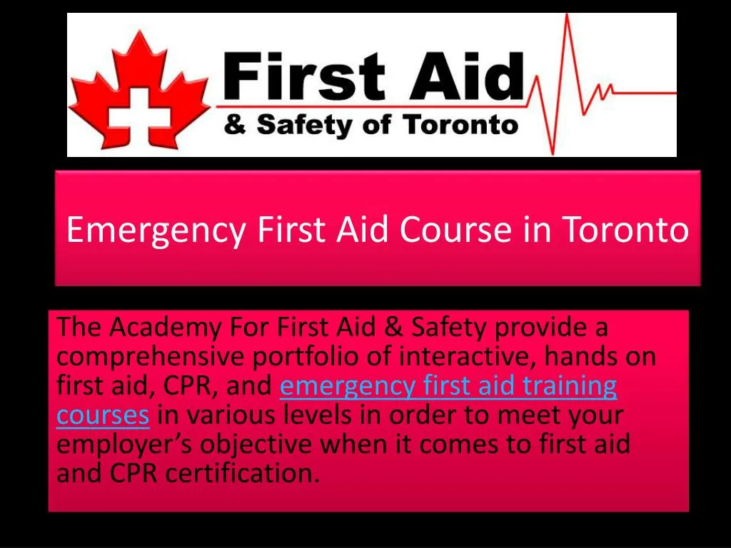 emergency first aid course in toronto