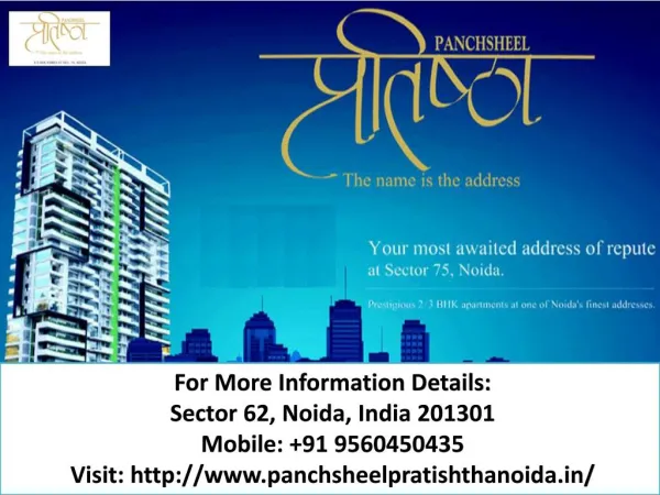 panchsheel pratishtha offer 2/3 BHK in Noida Call us 919560450435