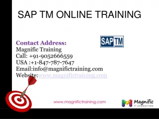 SAP TM ONLINE TRAINING IN JAPAN|LONDON|DUBAI - slide 1