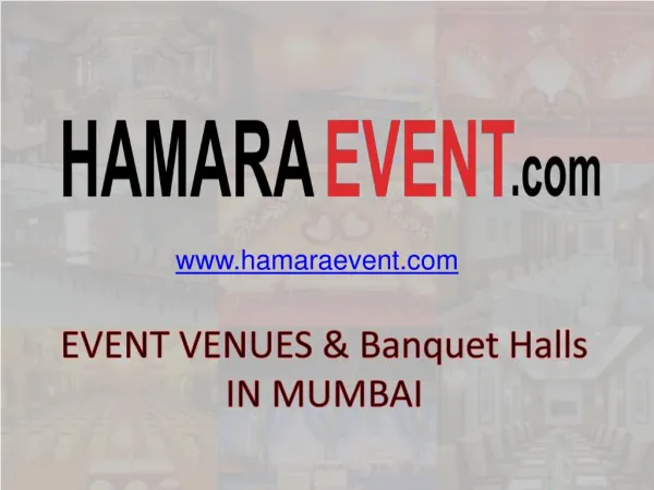 Event Venues & Banquet halls In Mumbai - Hamaraevent