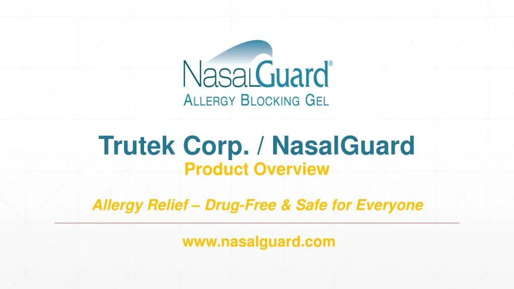 trutek corp nasalguard product overview allergy relief drug free safe for everyone