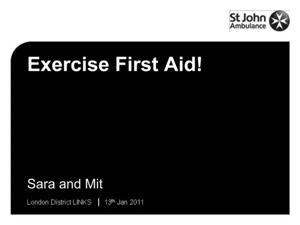 Exercise First Aid