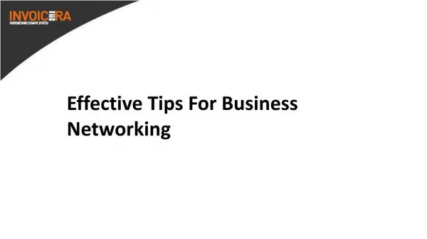 Effective Tips For Business Networking