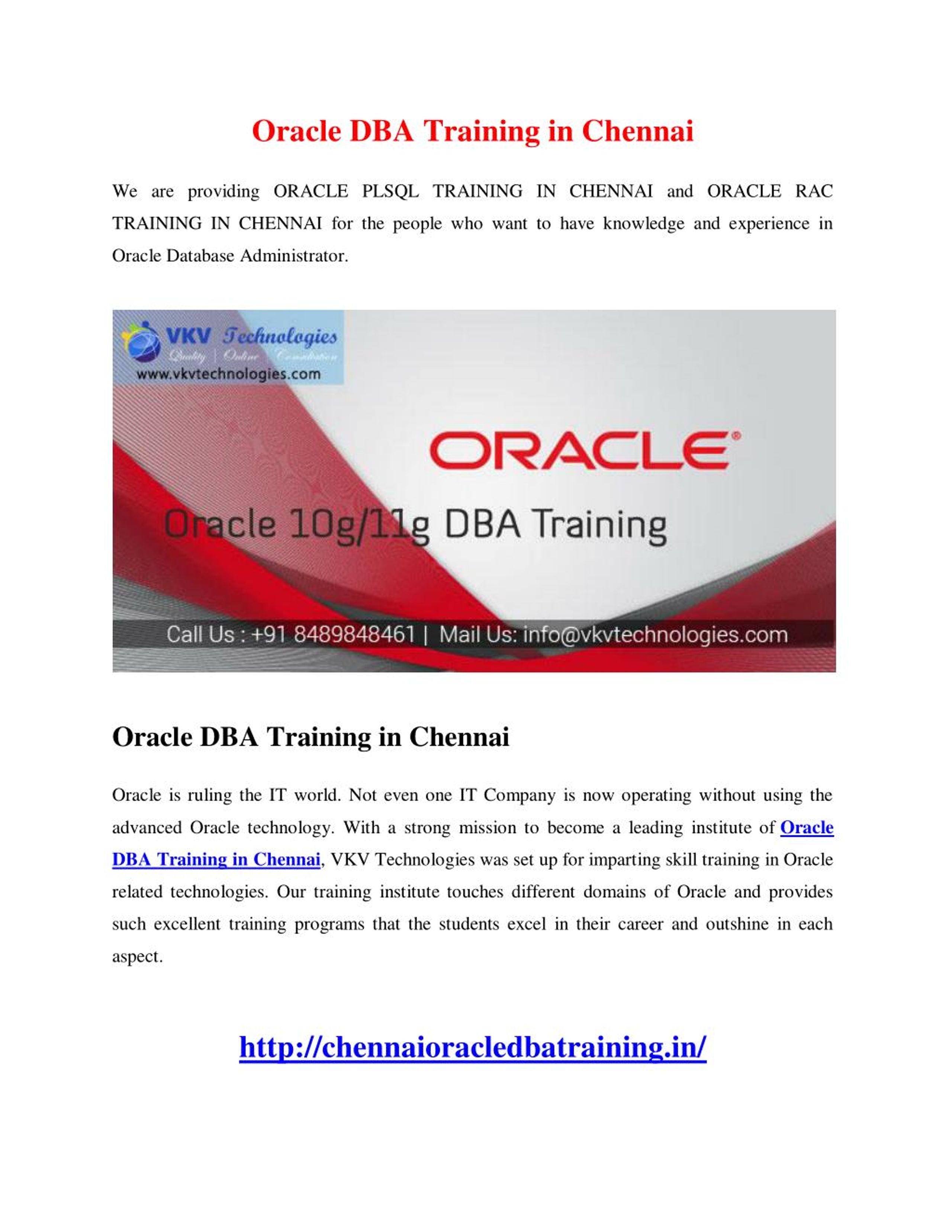 PPT - Oracle DBA Training in Chennai PowerPoint Presentation, free ...