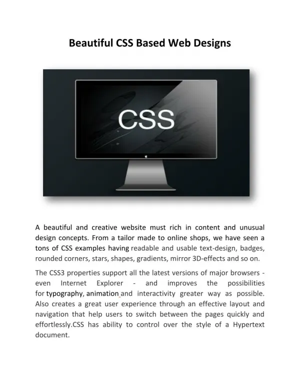 Beautiful CSS Based Web Designs | Web Development Toronto