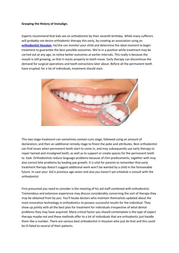 History of invisalign