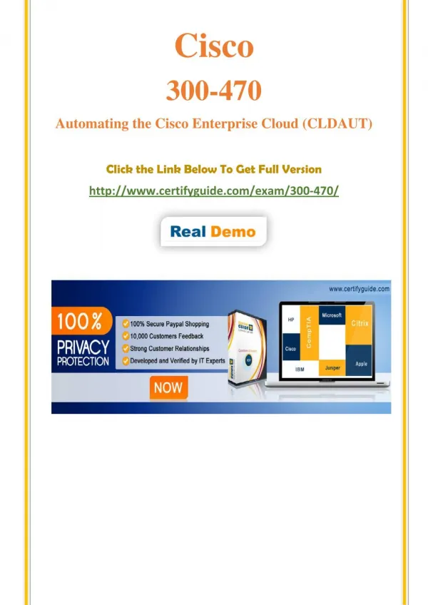 300-470 Cisco Certification Score Training