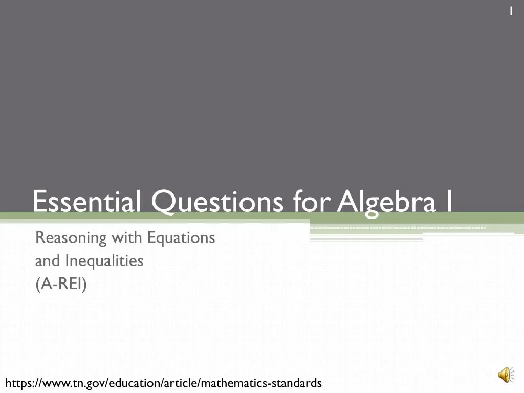 essential questions for algebra i