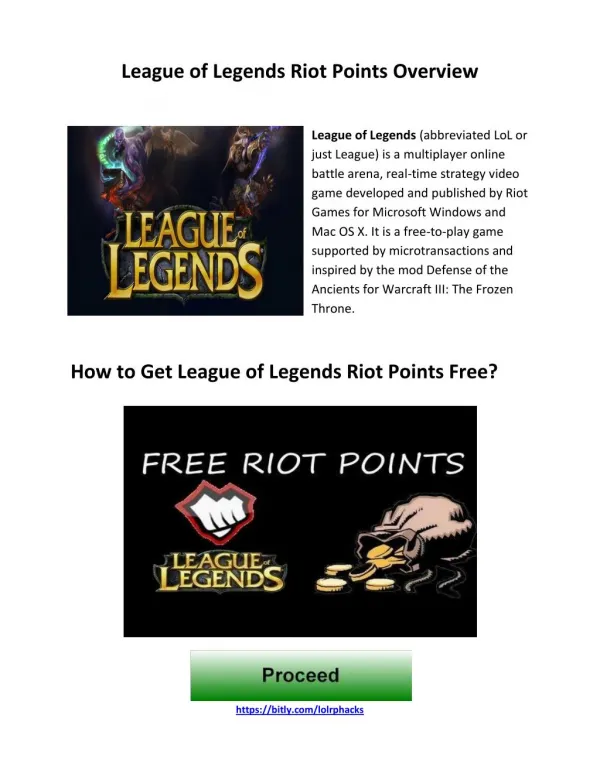 How to Get League of Legends Riot Points Free