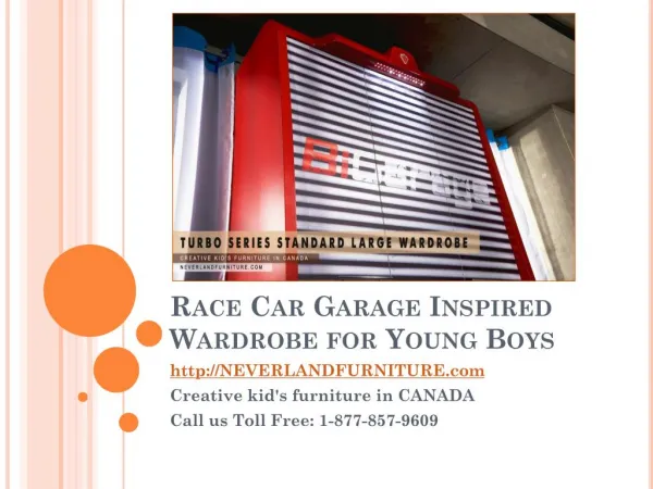 Race Car Garage Inspired Wardrobe for Young Boys in Canada