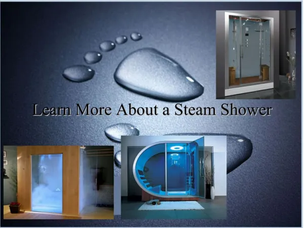 Learn More About a Steam Shower