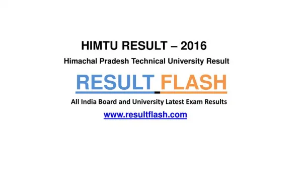 Himtu Result | Result Flash - Resultflash.com