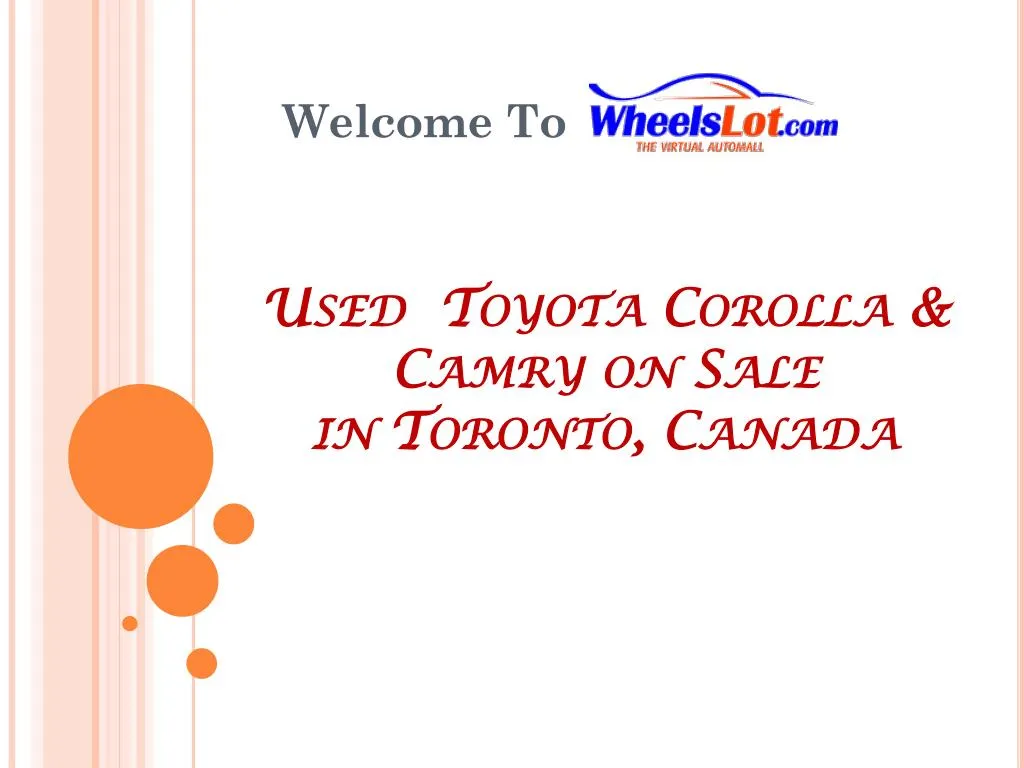 used toyota corolla camry on sale in toronto canada